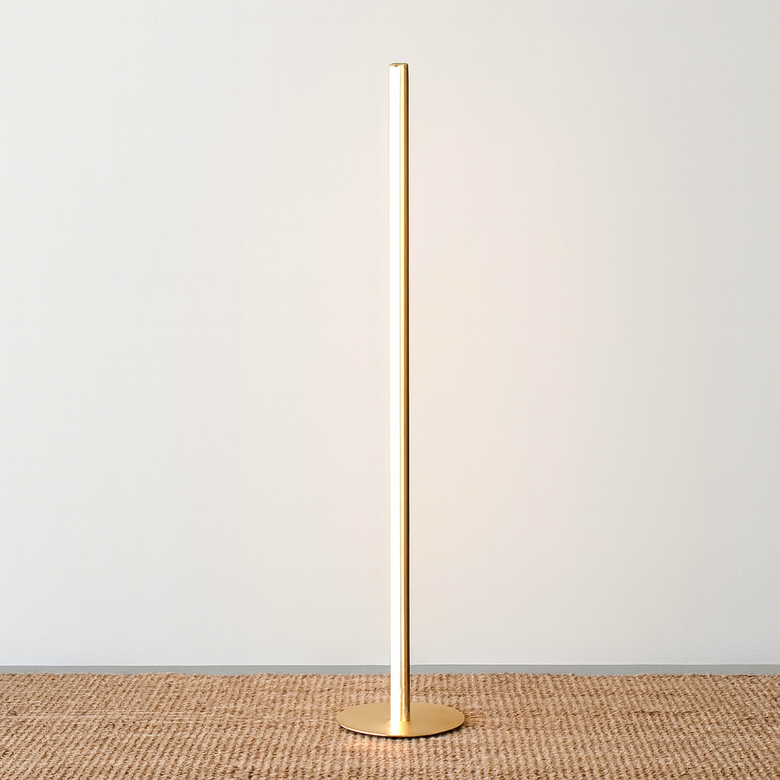 Flos Coordinates Floor Lampada da pavimento 200 cm Champagne Champagne Anodizzato in alluminio accesa in ambiente, design...