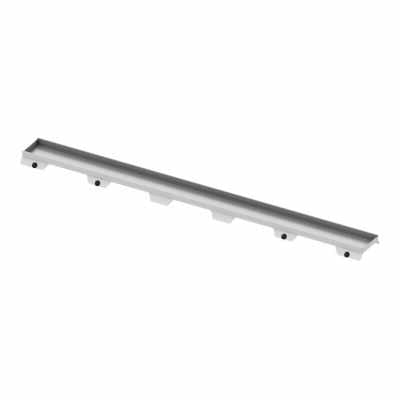 Tecedrainline Plate Inserto Lin Plate 150 Cm Piastrellabile visto dall'alto con superficie e piletta di scarico - Tece Italia