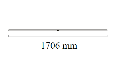 Flos Arrangements Line Lampada a sospensione 170 cm nero, vista posteriore con attacco elettrico