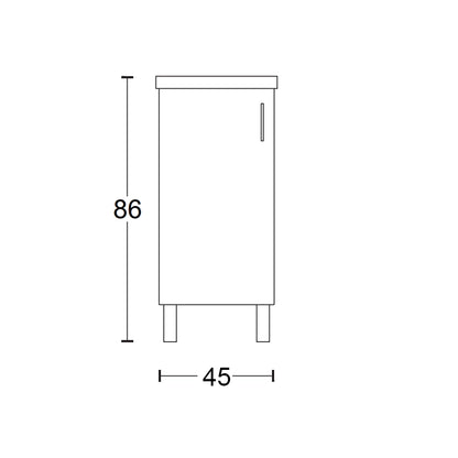 Lavatoio 45x50 bianco con gocciolatoio