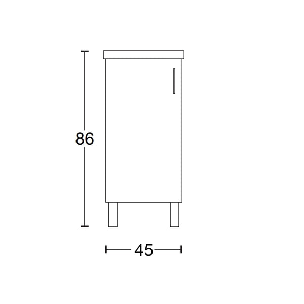 Lavatoio 45x50 bianco con gocciolatoio