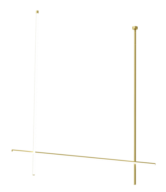 Flos Coordinates Ceiling Long 2 CLIII Lampada led a sospensione a luce diffusa in alluminio champagne anodizzato