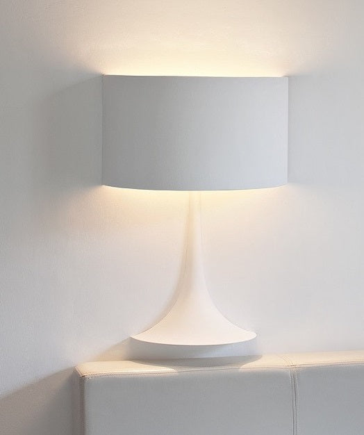 Flos Soft Spun Fluorescent Small Lampada incasso Parete Cartongesso accesa in ambiente, design e diffusione della luce