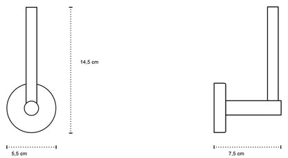 New line p5 portarotolo verticale in acciaio inox cromo