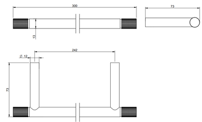 Tremme 22mm IT8324ISZZZZ portasciugamani 30 cm a muro inox satinato