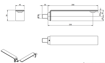 Treemme 5mm bocca lavabo 23 cm a muro in acciaio inox satinato IT2861ISZZZZ