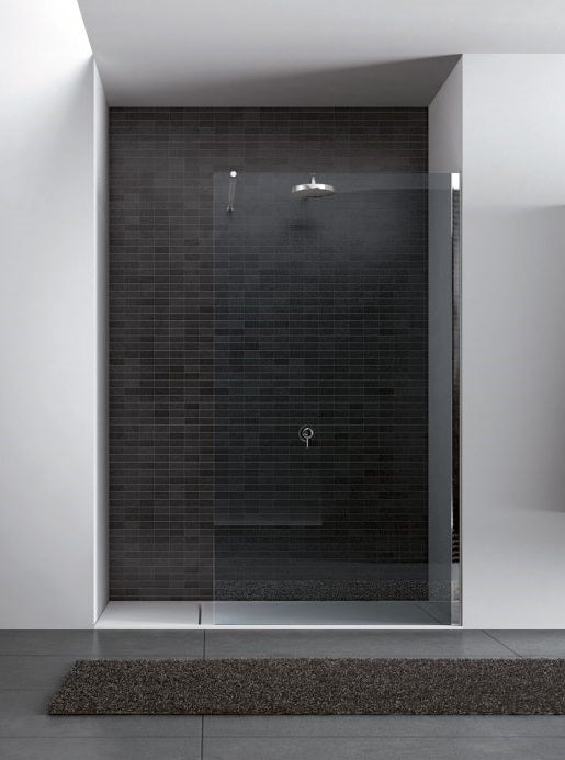 Disenia Walk-in box doccia 1 lato fisso 108-110 H.205 cm reversibile installazione in nicchia extrabrill cromo trasparente