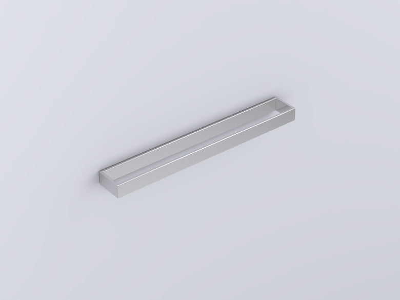 Cielo porta asciugamani 45 cm in acciaio cromo ACPR45CR Cromato in lucido montato a parete, vista del design e della finitura