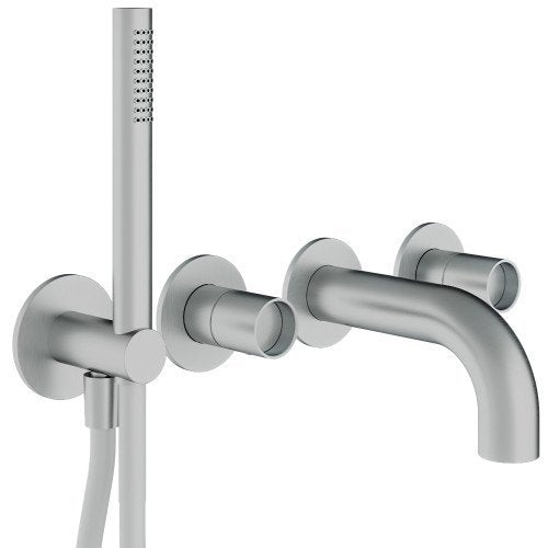 Treemme Watertube RWIT4AD8IS04 miscelatore monocomando Acciaio in acciaio inox e satinato visto dall'alto con superficie...