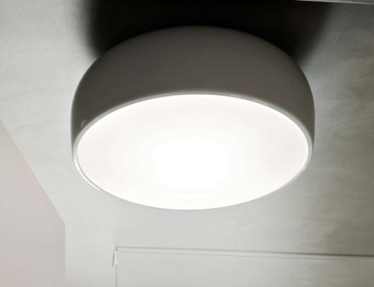 Flos Smithfield Ceiling Lampada 60 cm da soffitto Nero Opaco, particolare del diffusore luminoso