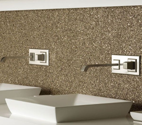 Gessi MIMI Miscelatore lavabo con Bocca 210 mm senza parte, vista frontale su sfondo bianco