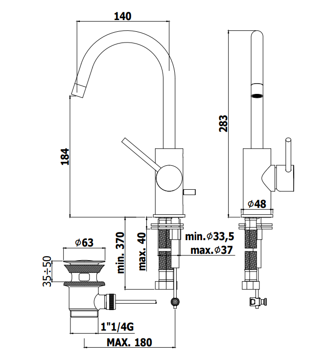 Paffoni Ligth Lig078 Miscelatore Lavabo A Canna Girevole, componenti inclusi smontati: corpo incasso, placca e rosone