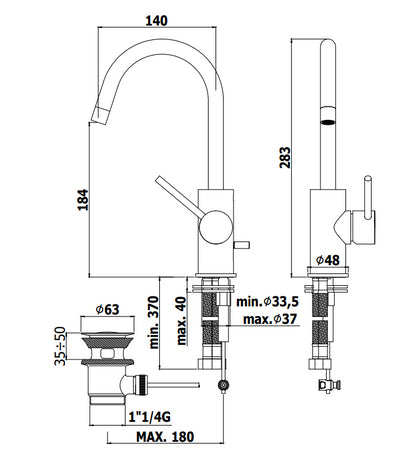 Paffoni Ligth Lig078 Miscelatore Lavabo A Canna Girevole 180 Gradi senza scarico Cromo