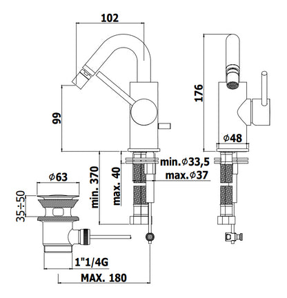Paffoni Light Lig937 Miscelatore Bidet Con Piletta Cromo