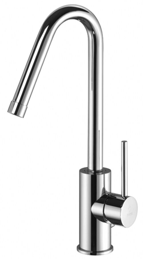 Paffoni Light Lig978 Miscelatore Lavabo A Canna Girevole, dettaglio ravvicinato della finitura e del marchio
