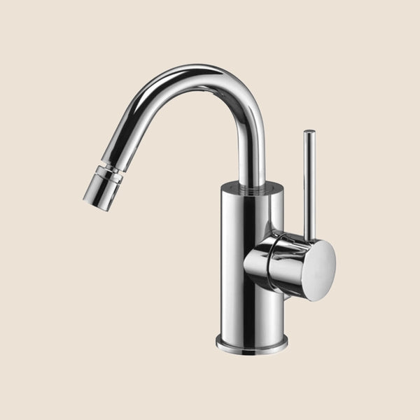 Paffoni Light Lig137 Miscelatore Bidet Con Sistema Di, vista frontale della maniglia e della bocca di erogazione