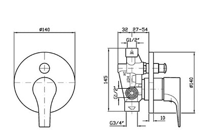 Zucchetti Flat ZP9112 Miscelatore Doccia Monocomando senza parte incasso Cromato