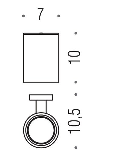 Colombo Plus W4902 Bicchiere portaspazzolini Inamovibile a muro cromo