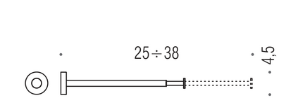 Colombo Plus W4915 portasciugamani Estensibile fino a 38 cm fisso Cromo