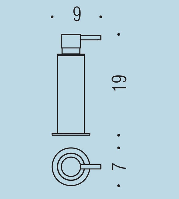 Dispenser sapone liquido da appoggio grafite lucido Plus W4980 Colombo Design