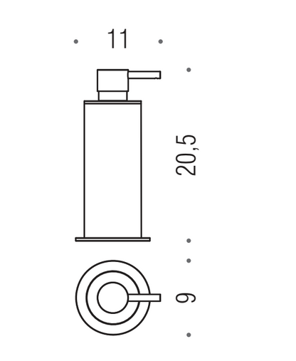 Colombo design Plus W4980xl Dispenser sapone liquido Jumbo da appoggio cromo