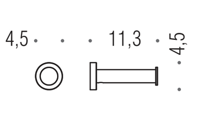 Colombo Plus W49920nm Porta Rotolo tondo senza coperchio Nero Opaco