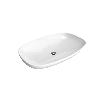 Flaminia NUDA 85 lavabo da appoggio o sospeso senza troppopieno in ceramica bianco
