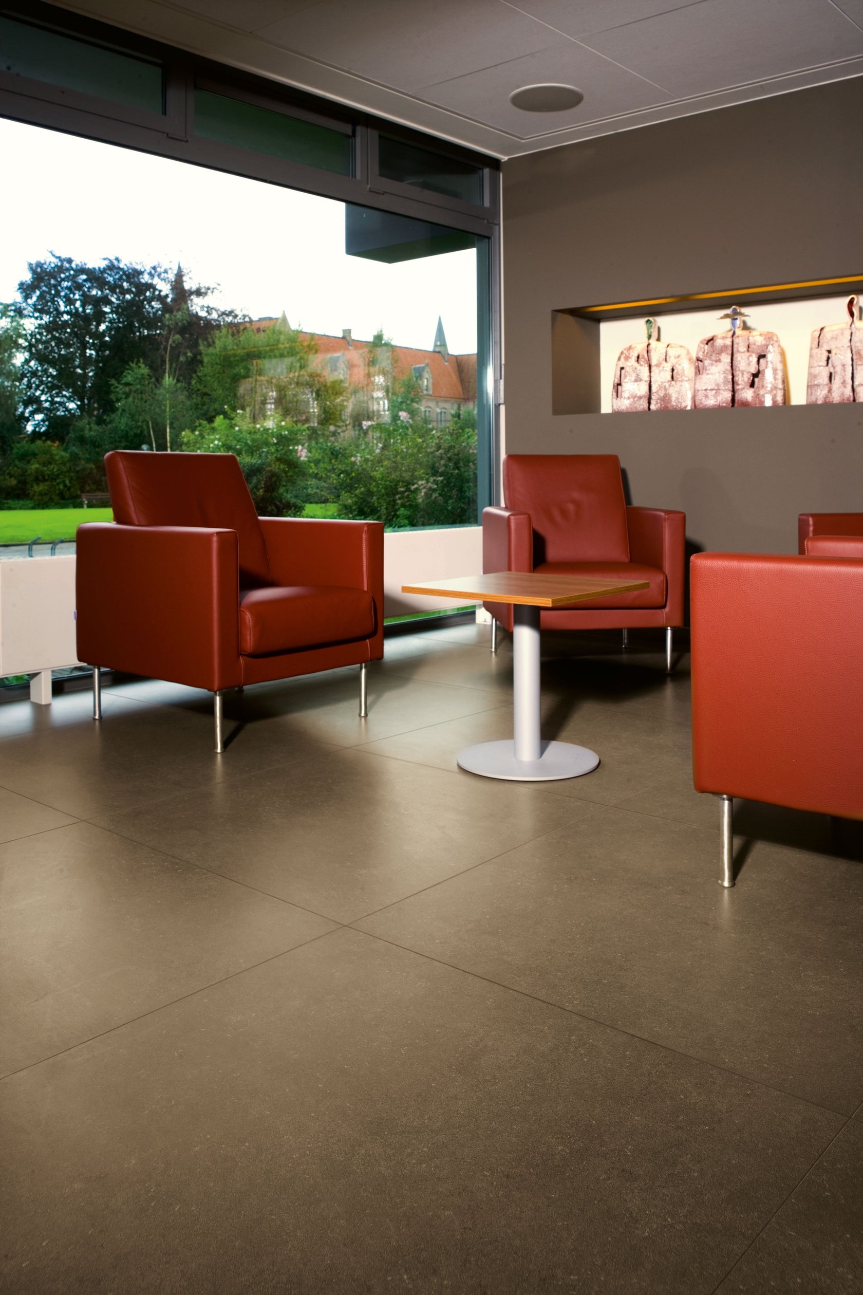 Cotto D'Este Kerlite Buxy Plus 3 Pavimento Rivestimento Cm posata in ambiente arredato, dettaglio della venatura - Cotto...