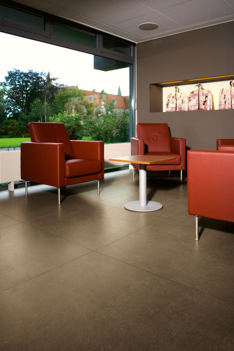 Cotto D'Este Kerlite Buxy Plus 3 Pavimento Rivestimento Cm posata in ambiente arredato, dettaglio della venatura - Cotto...
