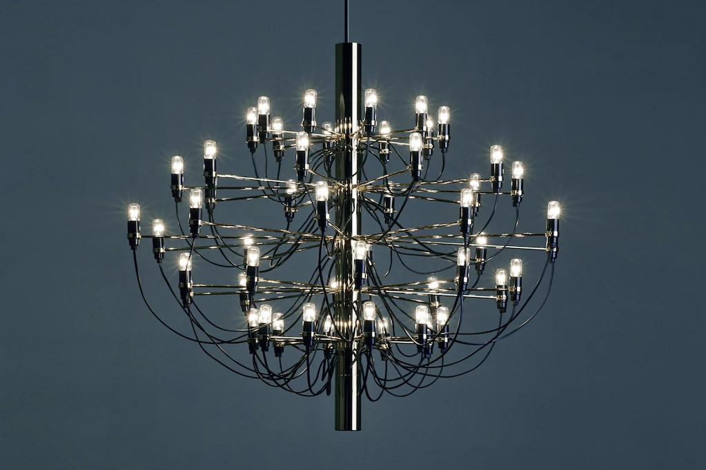 Flos 2097/50 Frosted Bulbs Lampadario 100 cm bulbi opachi, particolare del diffusore luminoso