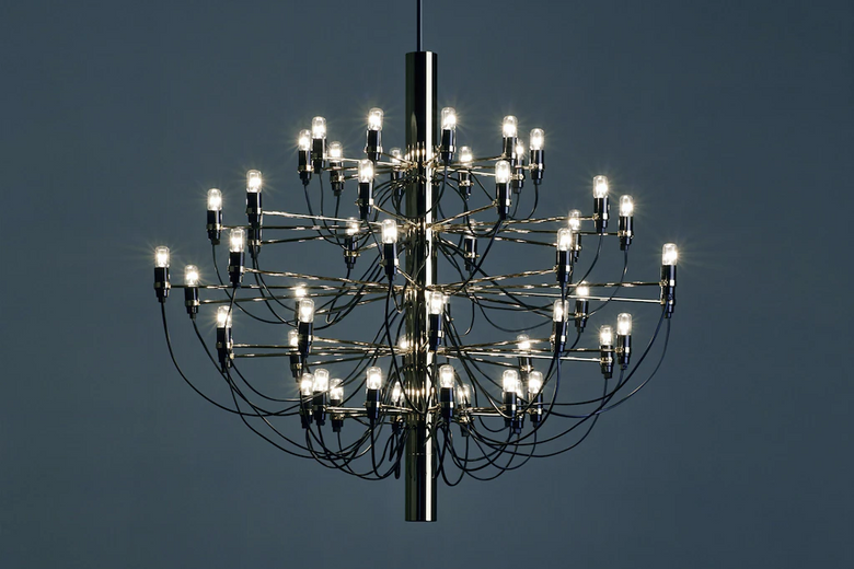 Flos 2097/50 Frosted Bulbs Lampadario 100 cm bulbi opachi, particolare del diffusore luminoso