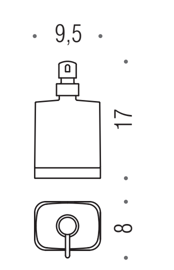 Colombo Time w4280 Dispenser spandisapone liquido da Parete in Vetro Acidato Naturale cromo