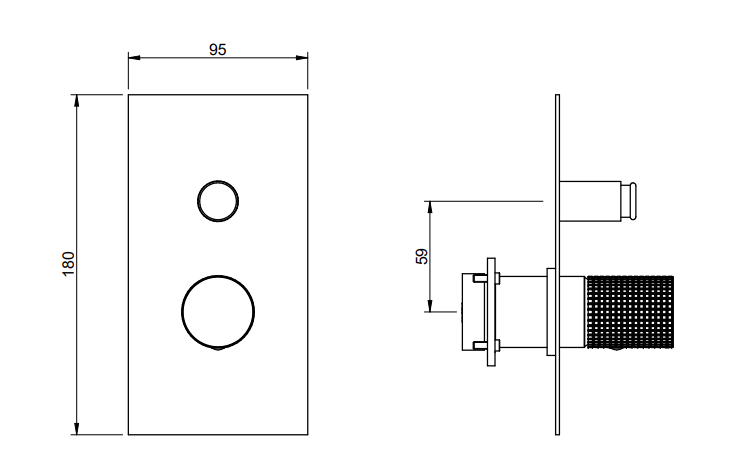 Treemme T30 RWIT5BB1CCZ4 miscelatore monocomando vasca Cromo Lucido, componenti inclusi smontati: corpo incasso, placca e...