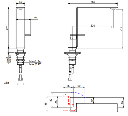 Treemme 5mm IT2834IS5BZZ miscelatore lavello monocomando inox satinato