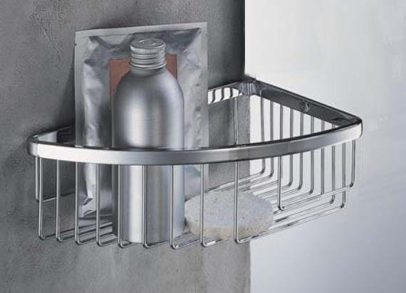 Colombo griglia angolare per vasca e box doccia in ottone in bagno completo, vista d'insieme dell'ambiente - Colombo Design
