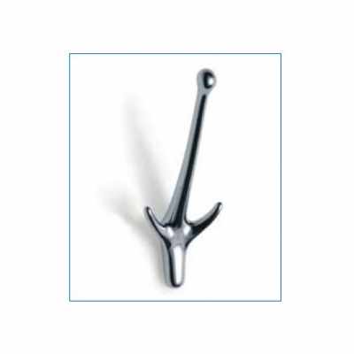 Colombo Hook 2 appendino bagno cromo AM27, dettaglio ravvicinato del materiale e dell'aggancio - Colombo Design
