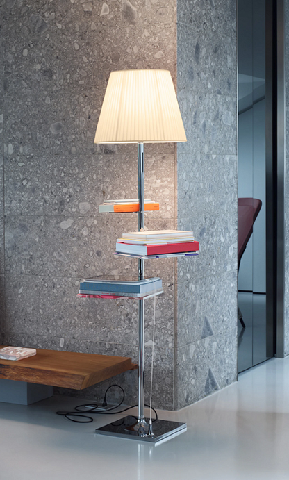 Flos Bibliotheque Nationale Lampada a pavimento in tessuto con mensole portaoggetti