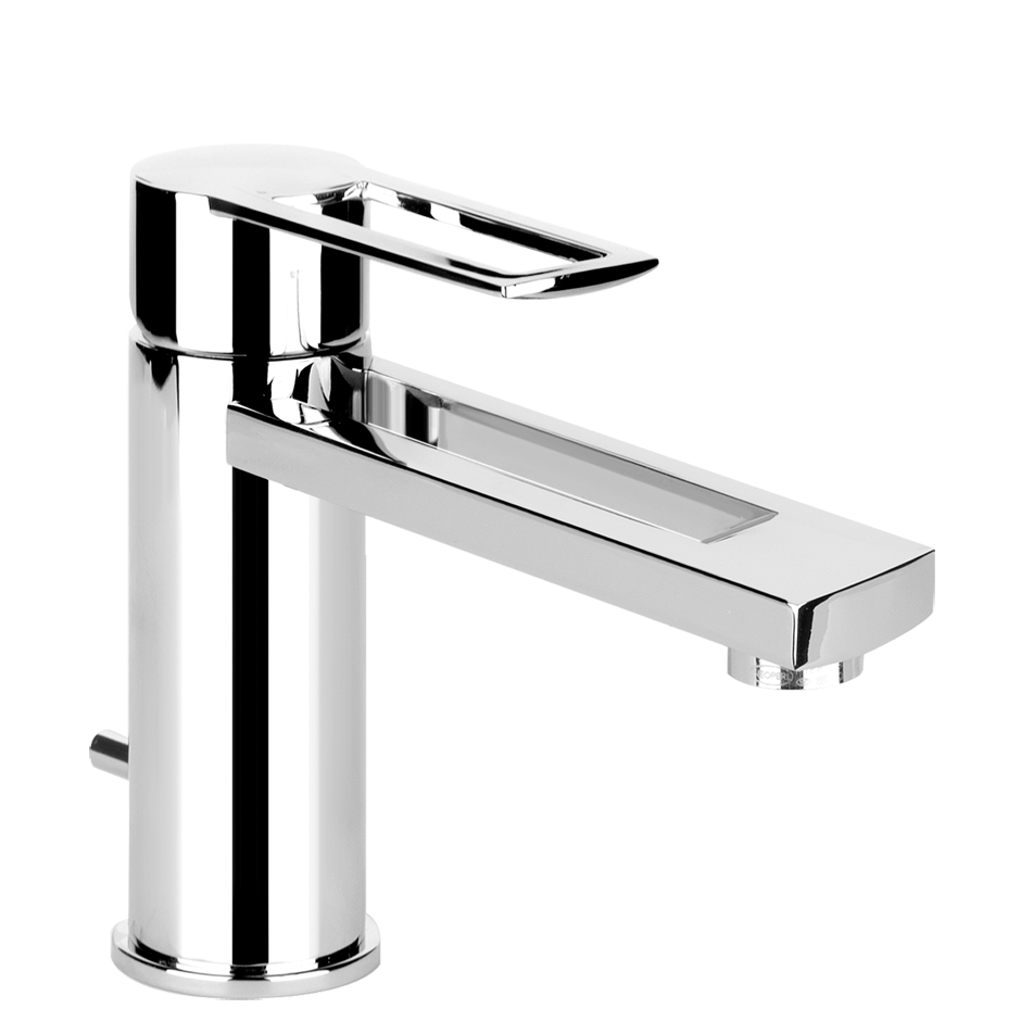 Trasparenze Gessi Miscelatore Monocomando Lavabo con ambientato su piano bagno con accessori