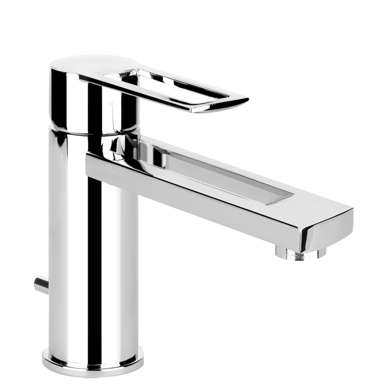 Trasparenze Gessi Miscelatore Monocomando Lavabo con ambientato su piano bagno con accessori