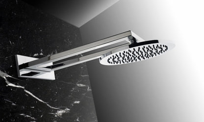 Soffione Doccia Anticalcare 216 mm snodato con braccio a parete e attacco cromo Trasparenze 34349 Gessi