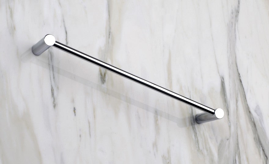 Gessi Trasparenze Portasciugamani 30 cm Cromo, dettaglio ravvicinato del materiale e dell'aggancio