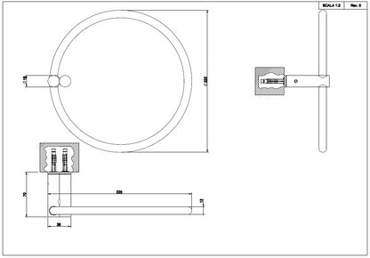 Porta Salvietta ad Anello 22 Cm Cromo Trasparenze 37409 Gessi
