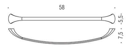 colombo Link B2411 portasciugamani 58 cm Cromo