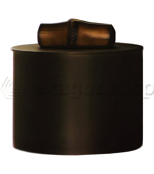 Contenitore Portaoggetti Basso Con Tappo 8x8 Cm Industrial Bronze Guccio Bertocci