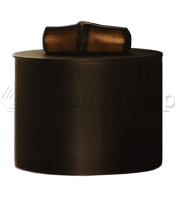 Contenitore Portaoggetti Basso Con Tappo 8x8 Cm Industrial Bronze Guccio Bertocci