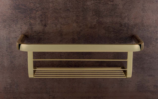 Colombo lulu b6232 griglia porta oggetti per doccia vasca in ottone installato in bagno moderno con ante in vetro...