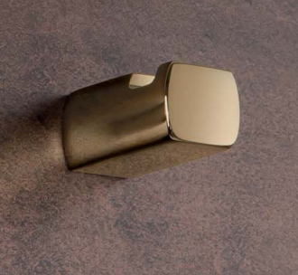 Colombo design Lulu Lc57 appendino portabito bagno in in ottone montato a parete, vista del design e della finitura