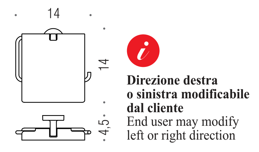 Colombo design Nordic Porta Rotolo Coperto reversibile, dettaglio ravvicinato del materiale e dell'aggancio