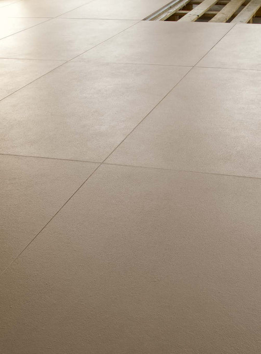 Mutina Dechiner Neutral Piastrella Rettificato Spazzolato Cm 120x120 In Gres Porcellanato Natural Ecru