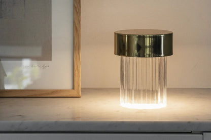 Flos Last Order Fluted Lampada da Tavolo ricaricabile esterno interno